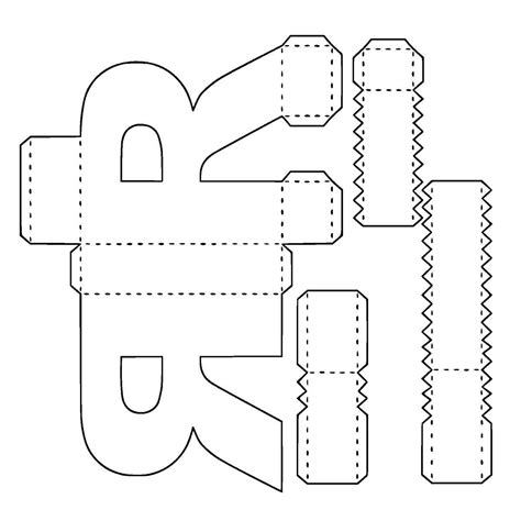 3d Letter Template