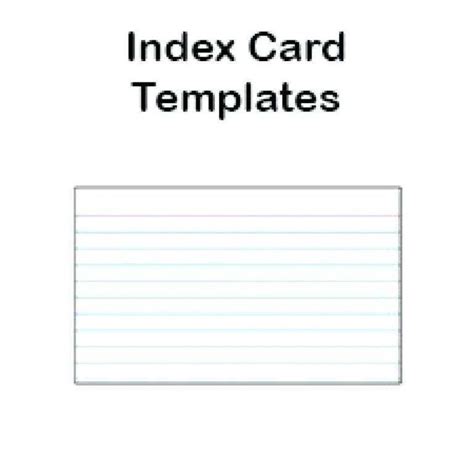 3x5 Index Card Template Word