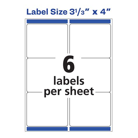 4 X 2.5 Label Template Word