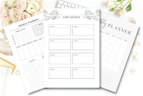 5 X8 Life Planner Printables For Single Women