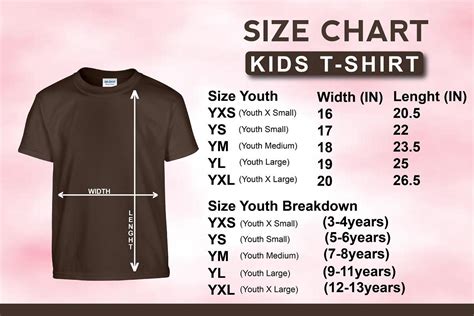 5t Shirt Size Chart