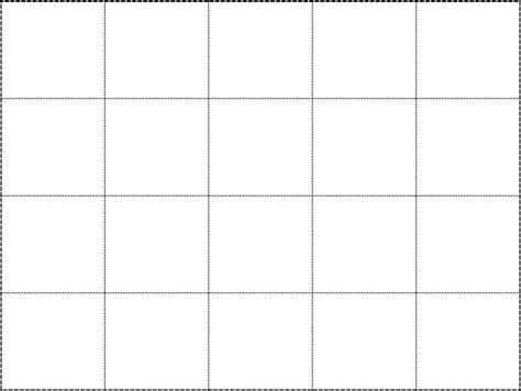 5x4 Grid Template