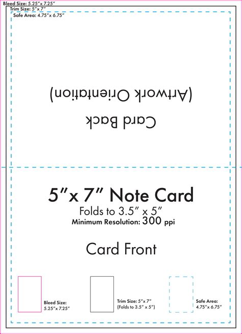 5x7 Note Card Template