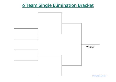 6 Team Bracket Template