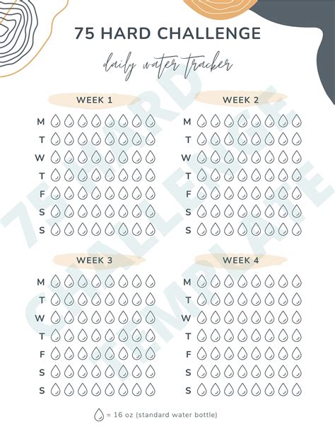 75 Hard Calendar Template