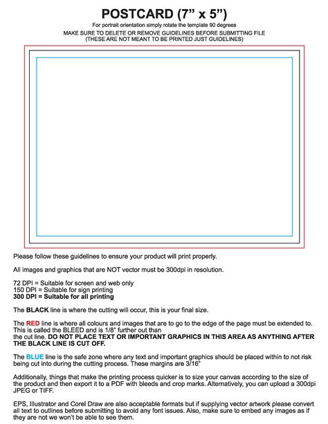 7x5 Free Post Card Templates With Mailing Code