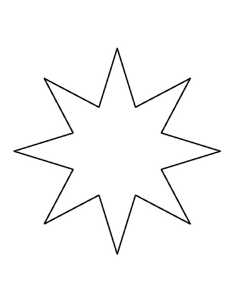 8 Point Star Template