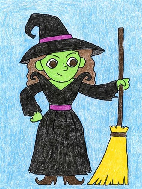 A Drawing Of A Witch