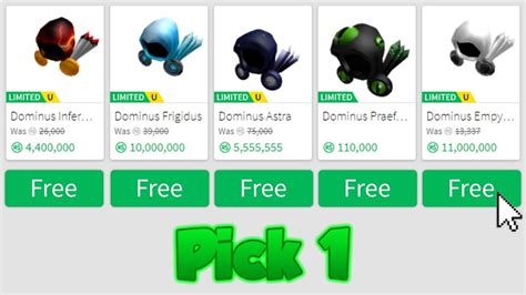 A Free Dominus Roblox Catalog