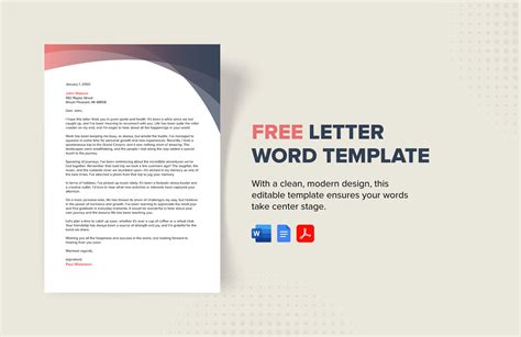 A Letter Template For Word