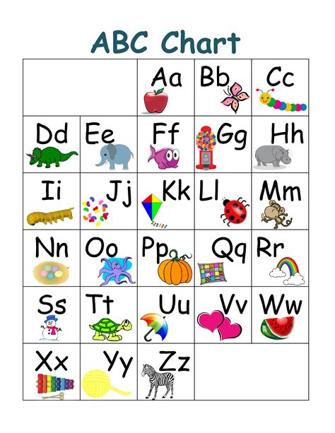Abc Printables With Pictures