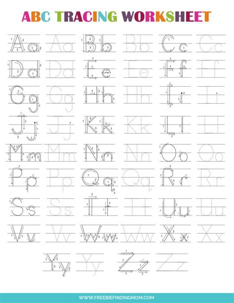 Abc Tracing Sheet Printable
