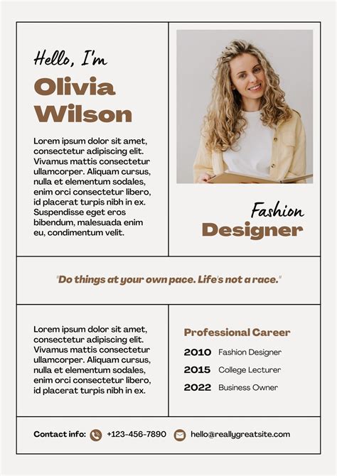 About Me Poster Template