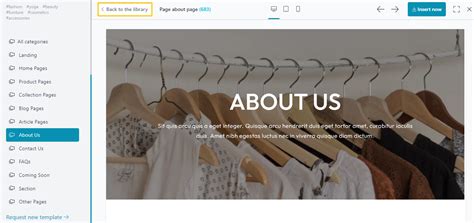 About Us Page Template Shopify