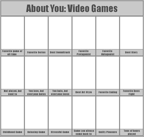 About You Video Games Template