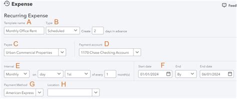Access Recurring Expense Temp Template In Quickbooks Online