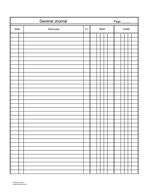 Accounting Journal Template