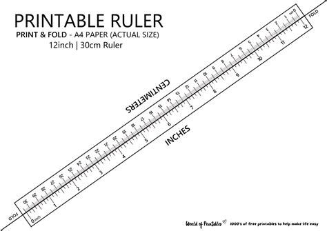Accurate Printable Ruler