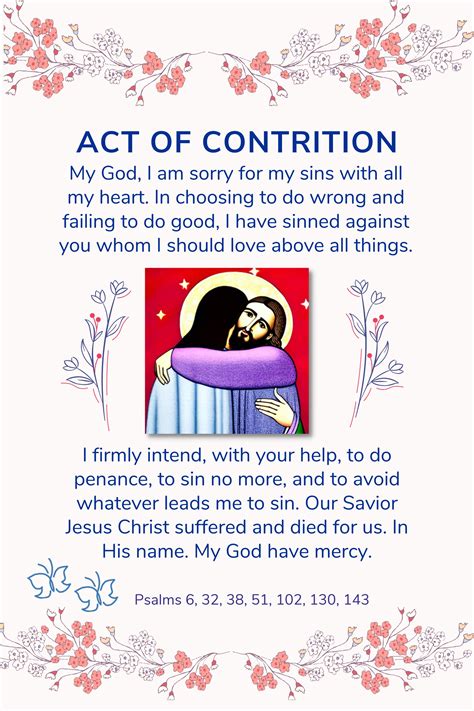 Act Of Contrition Printable