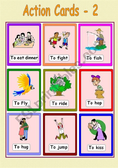 Action Cards Printable