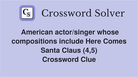 Actor Singer Su Crossword Clue