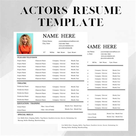 Actors Resume Template