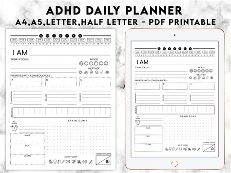 Adhd Planner Template