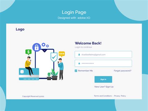 Adobe Free Login Page Template Downlode Redvtheme