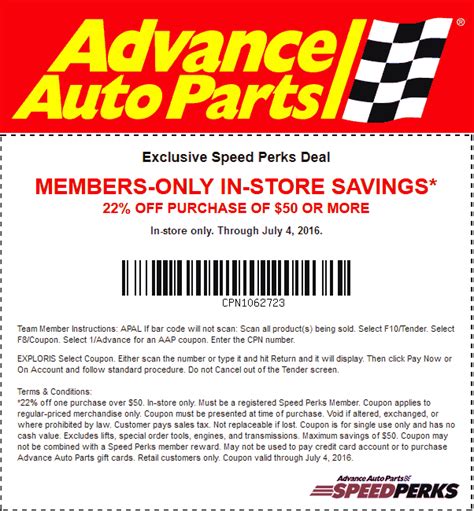 Advance Auto Coupons Printable