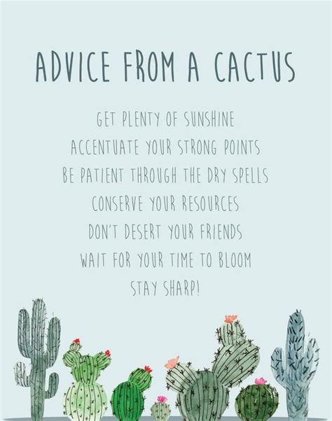 Advice From A Cactus Printable