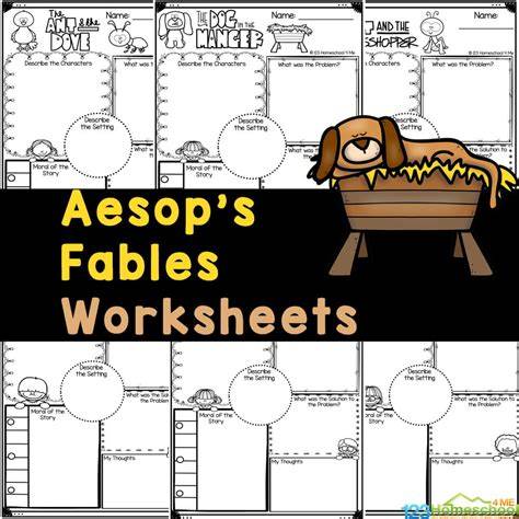 Aesop Fables Worksheets Find The Moral Free Printable