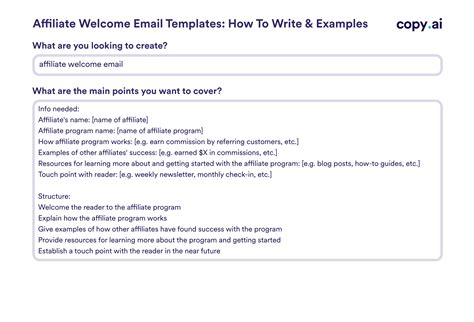 Affiliate Marketing Email Templates