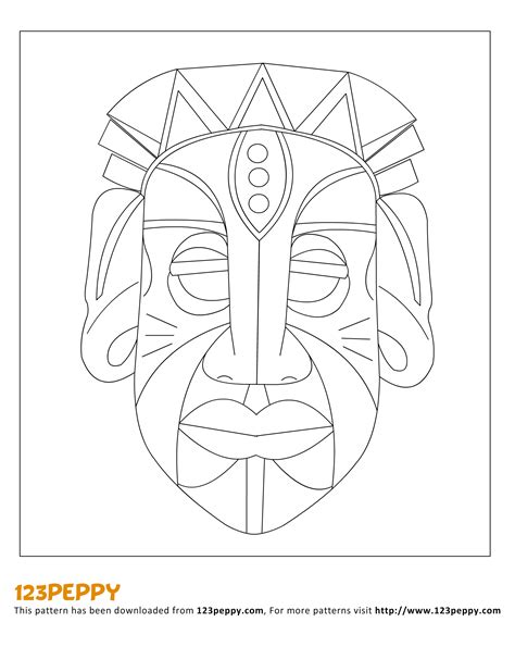 African Mask Template