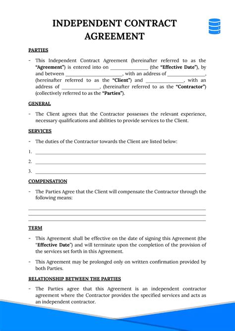 Agreement Templates Free