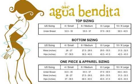 Agua Bendita Size Chart
