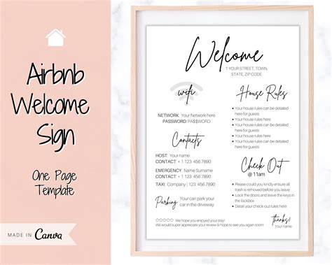 Airbnb Welcome Letter Template