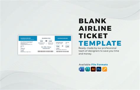 Airline Ticket Template Printable
