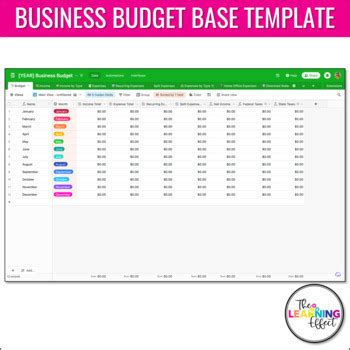 Airtable Budget Template