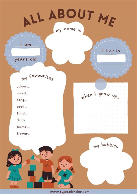 All About Me Free Templates