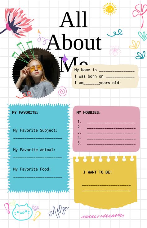 All About Me Poster Template