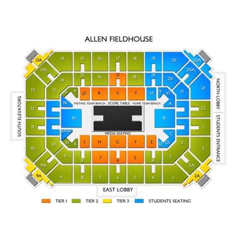 Allen Fieldhouse Seating Chart With Rows And Seat Numbers