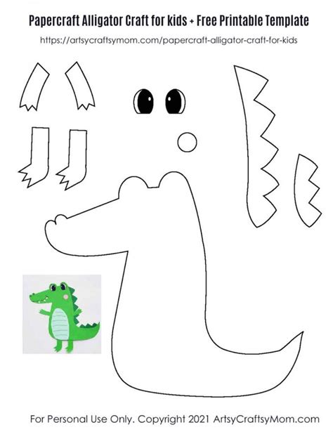 Alligator Craft Template