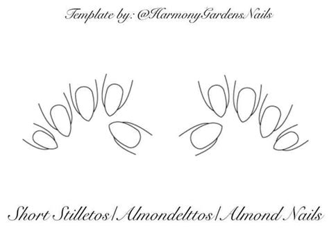 Almond Nail Shape Template