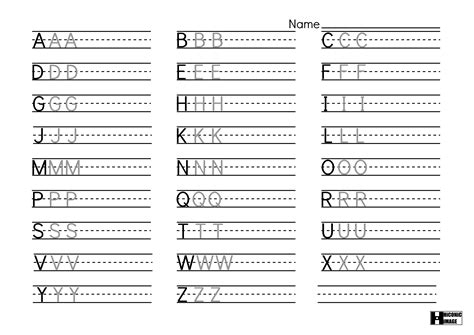 Alphabet Writing Practice Sheets For Preschoolers Printable
