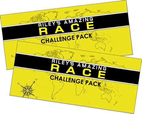 Amazing Race Party Printables Free
