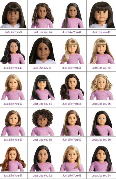 American Girl Truly Me Chart