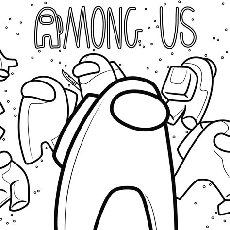 Among Us Coloring Pages Printable Free