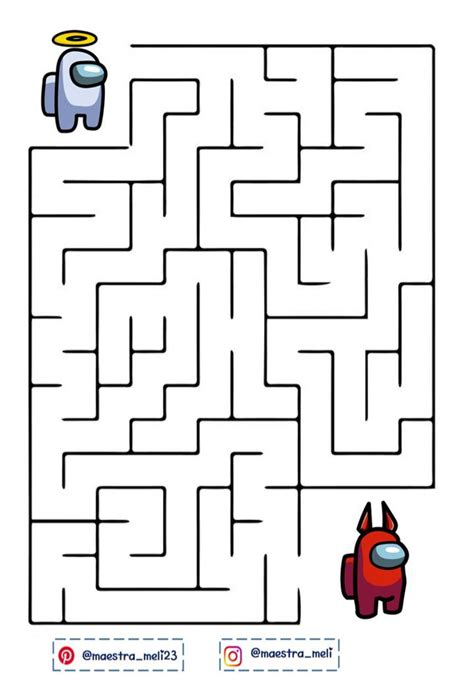 Among Us Maze Printable