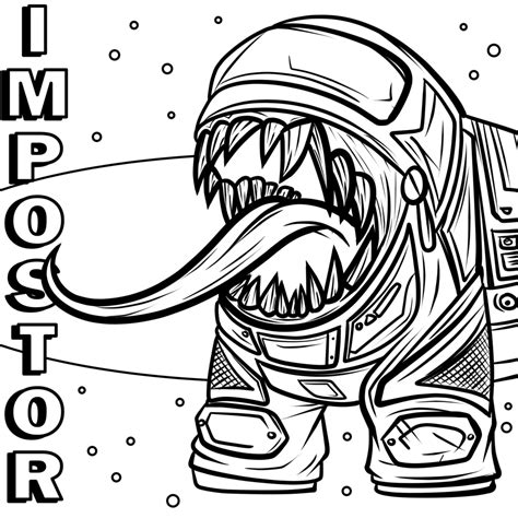 Among Us Printable Colouring Pages