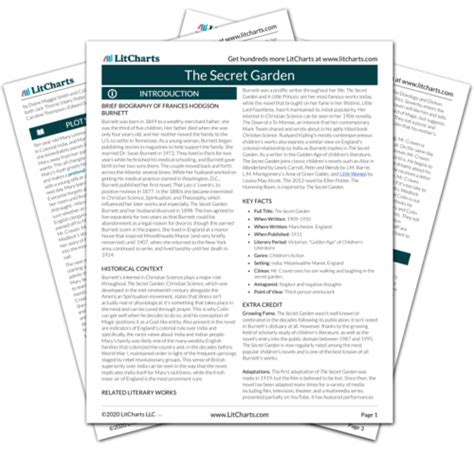 Ani Chart For The Secret Garden